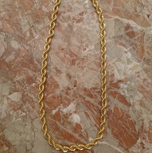 Vintage twisted gold chain necklace